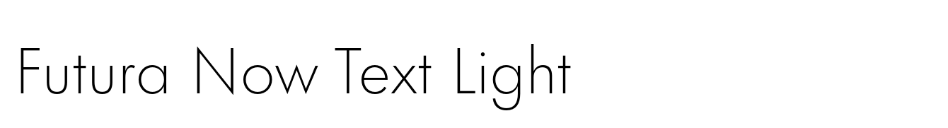 Futura Now Text Light